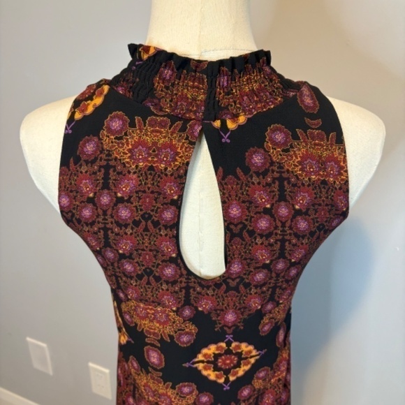 Signature Collection, Women's High neck, Boho Pattern, Sleeveless Dress, SZ M - Picture 5 of 6